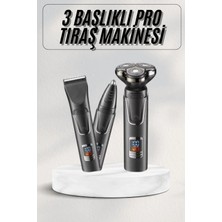 Armüz Yüksek Performanslı 3 Başlıklı Profesyonel Şarjlı Islak ve Kuru Kullanıma Uygun