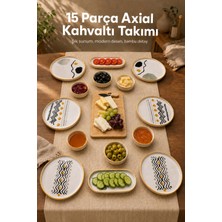 Vienev 15 Parça Bambu Sunumluklu Axial Kahvaltı Takımı Seti