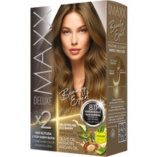 Maxx Deluxe Beauty Expert Set Saç Boyası 8.11 Yoğun Küllü Açık Kumral