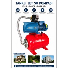 SCHUTZENGER 1.5 Hp Jet Pompalı 24 Litre Tanklı 4 Kat 5 Daireye Yeterli Paket Hidrofor Rekor Takımı