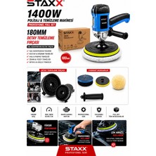 Staxx Power 180MM Koltuk Temizleme Polisaj Makinesi | Oto Kuaför Detay Temizlik Fırçası | Halı, Döşeme ve Paspas