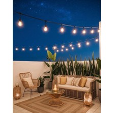 Sekizgen Led 10 Metre 10 Duylu Eklenebilir Zincir Organizasyon Bahçe Aydınlatma Ampulsüz