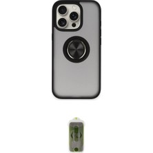 Marsilyan™- iPhone 16 Pro Max Kılıf Yörünge Çizgi - Siyah Joko Magic 5d Hayalet Cam