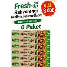 Fresh Up Fresh-up Kahverengi Ağırtılmamış Hazır Kesilmiş Pişirme Kağıdı 37x42 cm 10 Yaprak x 6 Paket | Toplam 60 Yaprak