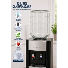 Cada 15 Litre Şeffaf Cam Damacana Standart Kullanım İçin BPA Free Malzeme