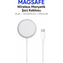 Ebotek Sbz Apple İphone Magsafe Wireless Kablosuz Temas Şarj Aleti İphone X 11 12 13 14 15 16 Pro Max Tüm Modellere Uyumlu