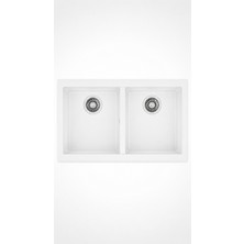 Teka Square Çift Gözlü Tezgah Altı Granit 76X43,5  Evye Gri (115260025)