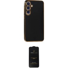 Marsilyan™- Galaxy S24 Plus Kılıf Yankı Serisi - Siyah 6d Antistatik Mat Seramik Hayalet Nano Ekran Koruyucu