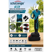 SCHUTZENGER 5010QS Çift Akülü Şarjlı Dal Budama Makası Yedek Bıçak 30MM Tüm Teleskopik Kollara Uyumludur Mavi