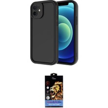 Marsilyan™- iPhone 11 Kılıf Yankı Yansıma Özel Seri - Siyah Buffer Hayalet Cam Ekran Koruyucu