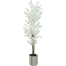Empressco Beyaz Bahar Dalı, 140 Cm, Yapay Ağaç, 20X20 Metal Saksı