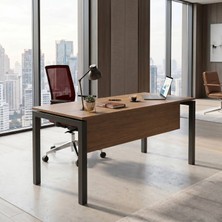 Ofisimi Basic Çalışma Masası Ofis Masası 120 cm (Amber Ceviz-Antrasit)