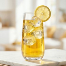 Lav Lal Cam Meşrubat Bardağı 6'lı 480 ml (Büyük Su/Kokteyl Bardağı )