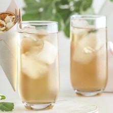 Lav Sude Cam Meşrubat Bardağı 6'lı 415 ml (Kokteyl/Büyük Su/Soğuk Kahve Bardağı )