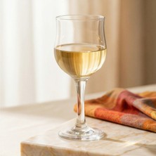 Lav Nevakar Cam Beyaz Şarap Kadehi 6'lı 200 ml Ayaklı (Meşrubat/Su Bardağı)
