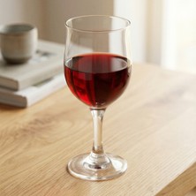 Lav Nevakar Cam Kırmızı Şarap Kadehi 6'lı 320 ml Ayaklı (Meşrubat Bardağı)