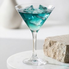 Lav Misket Cam Kokteyl Bardağı 6'lı 175 ml Ayaklı (Kokteyl Bardağı , Tatlı Servisi )