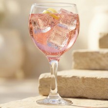 Lav Misket Cam Goblet 6'lı 645 ml Ayaklı (Şarap Kadehi , Kokteyl Bardağı)
