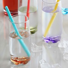 Lav Adora Cam Meşrubat Bardağı 6'lı 390 ml Karışık Renkli (Limonata/Su Bardağı)