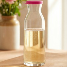 Lav Fonte Cam Karaf Tekli 1,2 L Pembe Silikon Kapaklı (Sürahi )