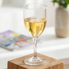 Lav Tokyo Cam Beyaz Şarap Kadehi 3'lü 290 ml Ayaklı (Meşrubat/Su Bardağı)