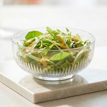 Lav Tokyo Cam Salata Kasesi Tekli Ekstra Büyük 2600 ml Yuvarlak (Sunum Kasesi , Hazırlık Kasesi)