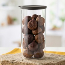 Lav Duo Cam Saklama Kabı 2'li Büyük Boy 1400 ml Gri Plastik Kapaklı