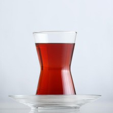 Lav Derin Cam Çay Seti 6 Kişilik 140 ml (6 Çay Bardağı, 6 Çay Tabağı)