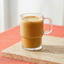 Lav Helen Cam Kupa 6 Kişilik 270 ml Kulplu (Kahve/Çay Bardağı)