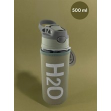 Tohana H2o Kılıflı Pipetli Cam Matara 500 Ml Haki