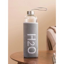 Tohana H2o Peluş Kılıflı Cam Matara 600 Ml Turkuaz