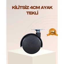 Armüz 4 cm Kilitsiz Mobilya Ayağı Tekli Kolay Dönen Masa ve Sehpa Ayağı