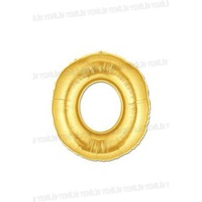 Yenilig O Harfi Altın Sarısı Folyo Harf Balon 1 Metre Helyum Uyumlu Parti Süsü Doğum Günü Harfi