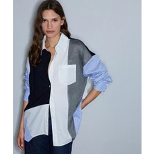 İpekyol Kumaş Mix Oversize Gömlek IW6260025140015