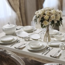 Evaliza Dune Platin 101 Parça 12 Kişilik Yemek Takımı