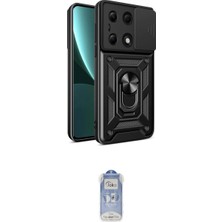 Marsilyan™- Poco M6 Pro 4g Kılıf Ahenk Klasik - Siyah Joko Magic 5d Cam