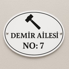 Outdoor One Kişiye Özel Pleksi Kapı İsimliği | Yazılı Pleksi Apartman & Site Tabelası 20 cm