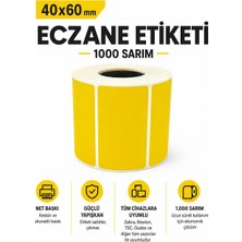 Toscana 40X60 mm Eczane Etiketi 1000 Sarım (24 Rulo)