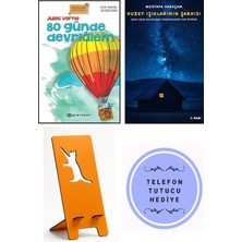Epsilon Yayınevi 80 Günde Devrialem - Jules Verne + Kuzey Işıklarının Şarkısı + Telefon Tutucu