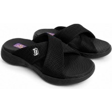 Sandal Spor Kadın Çapraz Bant Spor Terlik SS001-0298 Siyah