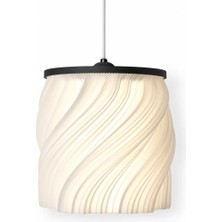 P Parla Luna Tekli̇ Sarkıt Salon Avi̇ze Avize – Salon Aydınlatması 20 cm Beyaz/siyah
