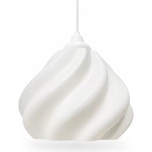 P Parla Pumpkin Tekli̇ Sarkıt Avi̇ze Yatak Odasi Avize – Salon ve Mutfak Aydınlatması 22 x 37 cm Beyaz Askı
