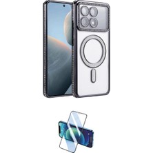 Marsilyan™- Poco X6 Pro Kılıf Zirve Doku Prime - Siyah 3D Antistatik Cam Ekran Koruyucu