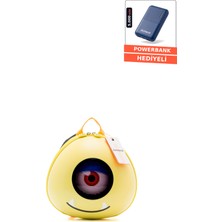 Jarmend Melek Göz Led Gözlü Çocuk Sırt Çantası Kanatlı Işıklı Okul Powerbank Hediyeli