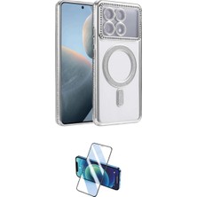 Marsilyan™- Poco X6 Pro Kılıf Zirve Doku Prime - Siyah 3D Antistatik Cam Ekran Koruyucu