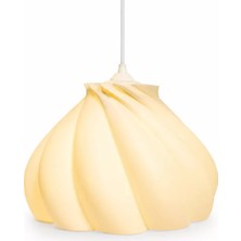 P Parla Pumpkin Tekli Avize Yatak Odası Mutfak Sarkıt Avize – Salon ve Oturma Odası Aydınlatması 25X25 cm Krem