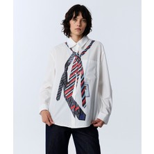 Twist Görsel Baskılı Poplin Gömlek TW6260025229002