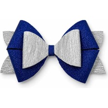 P Parla Glitter Detaylı Fiyonk Saç Tokası 13X7 cm Lacivert
