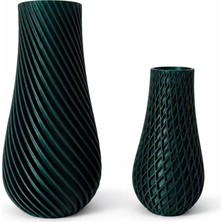 P Parla 3D Vazo Takım 10 cm - 15 cm Kurşuni̇ Renk