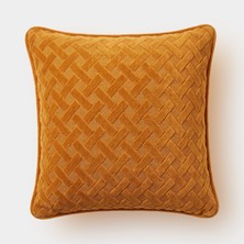 Lidoma Home "maze" Dokulu Kırlent Kılıfı - 45X45 - Hardal